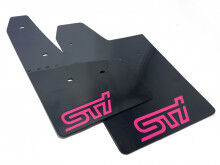 Černé zástěrky s růžovým logem STI Impreza STI 2008-2012 Hatchback
